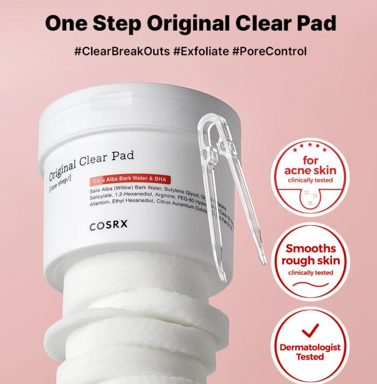 COSRX One Step Green Calming Pad (70 Miếng)