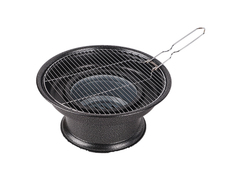 Round Portable Outdoor Charcoal BBQ Grill Camping Made In Korea