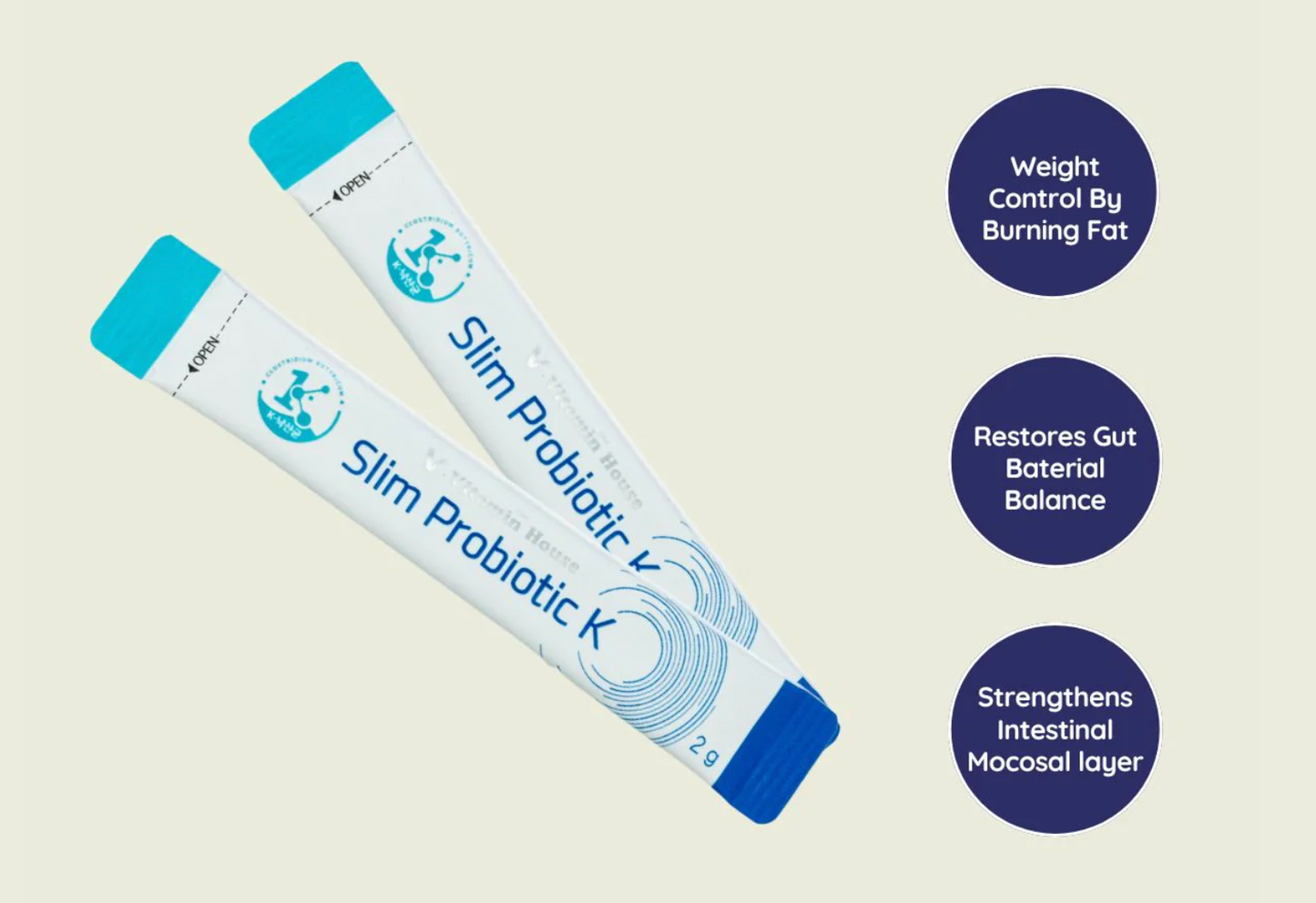 BVOY SLIM Probiotic K 2g x 30 Single Sachet (60g NET)