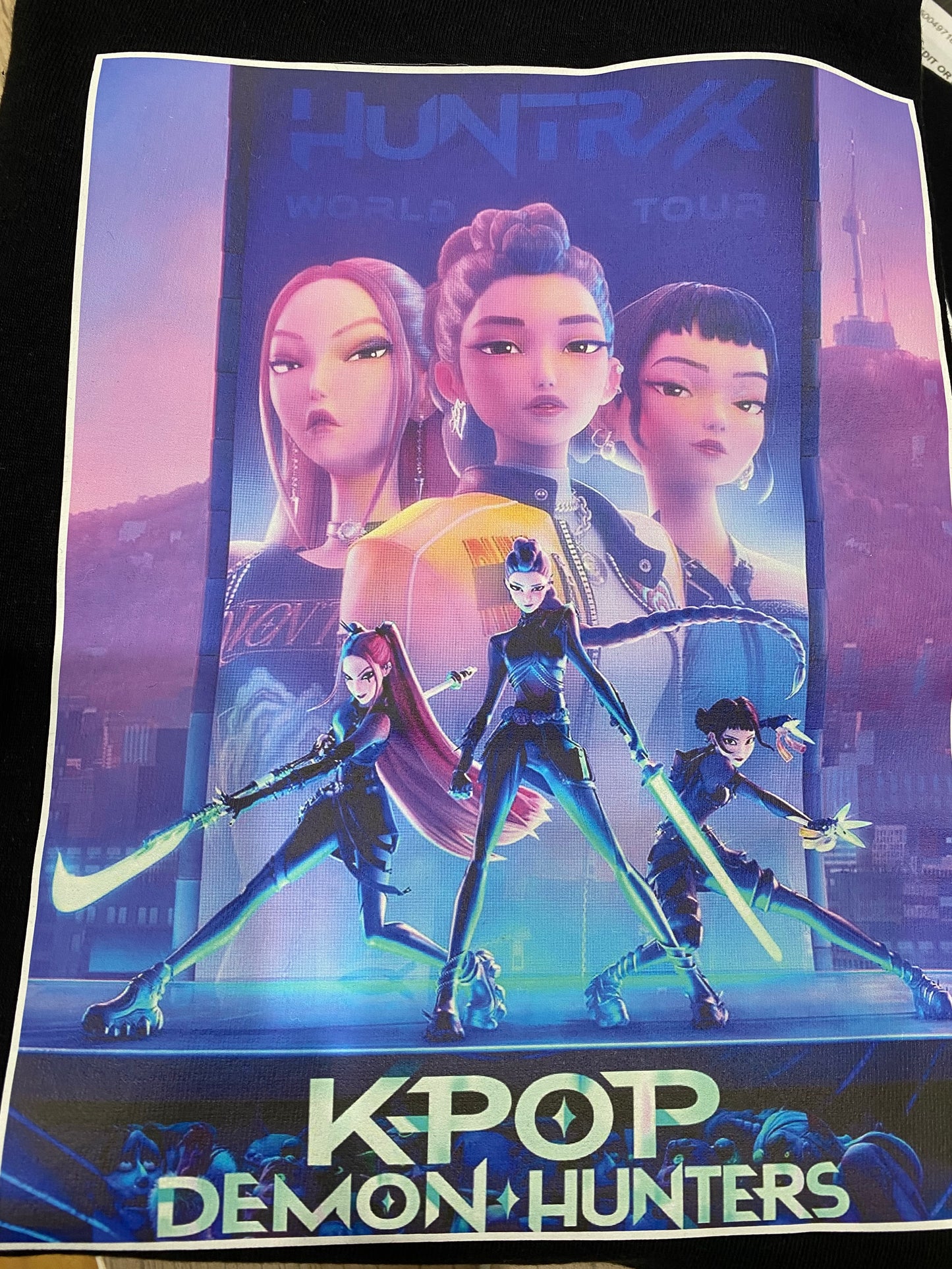 KPop Demon Hunters Huntrix Pre-made Fan Art Custom Printed T-Shirt