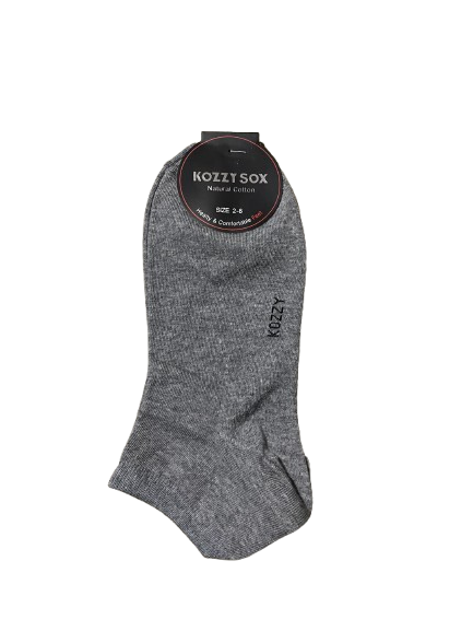 3 Pairs Ankle Low Cut Socks Natural Cotton Soft Breathable Socks for Daily Wear