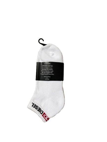 3 PAIRS Women Diesel Premium Cotton Ankle Sport Cushion Socks size 2-8
