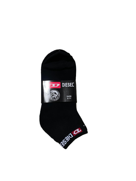 3 PAIRS Men Diesel Premium Cotton Ankle Sport Cushion Socks size 6-11