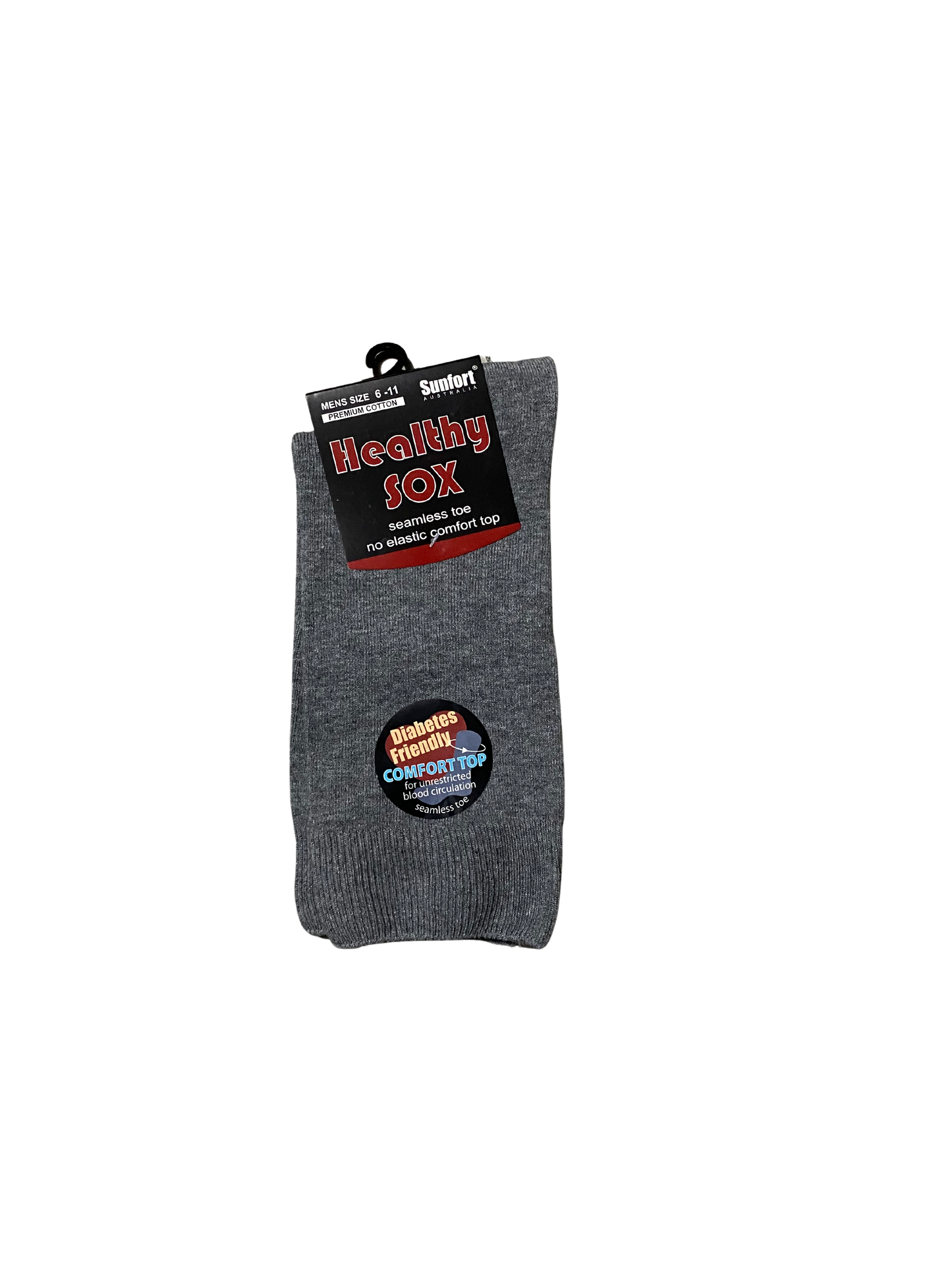 3 Pairs Seamless Cotton Healthy Socks, No Elastic, Diabetes-friendly Size 6-11