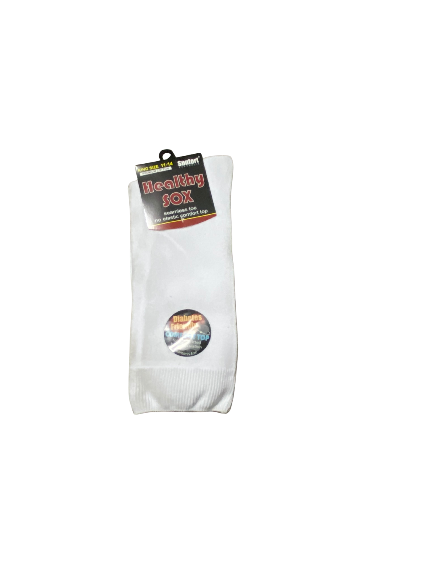 3 Pairs Seamless Cotton Healthy Socks, No Elastic, Diabetes-friendly Size 11-14