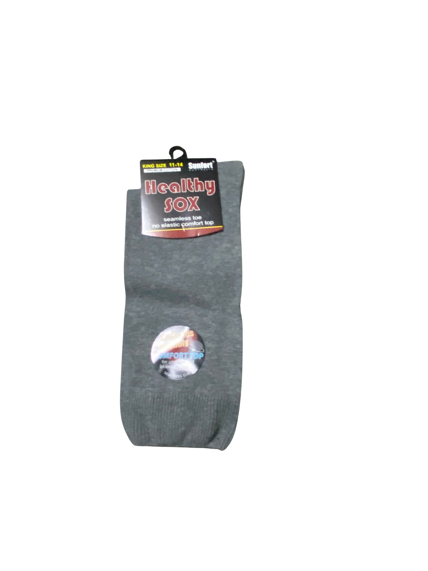 3 Pairs Seamless Cotton Healthy Socks, No Elastic, Diabetes-friendly Size 11-14