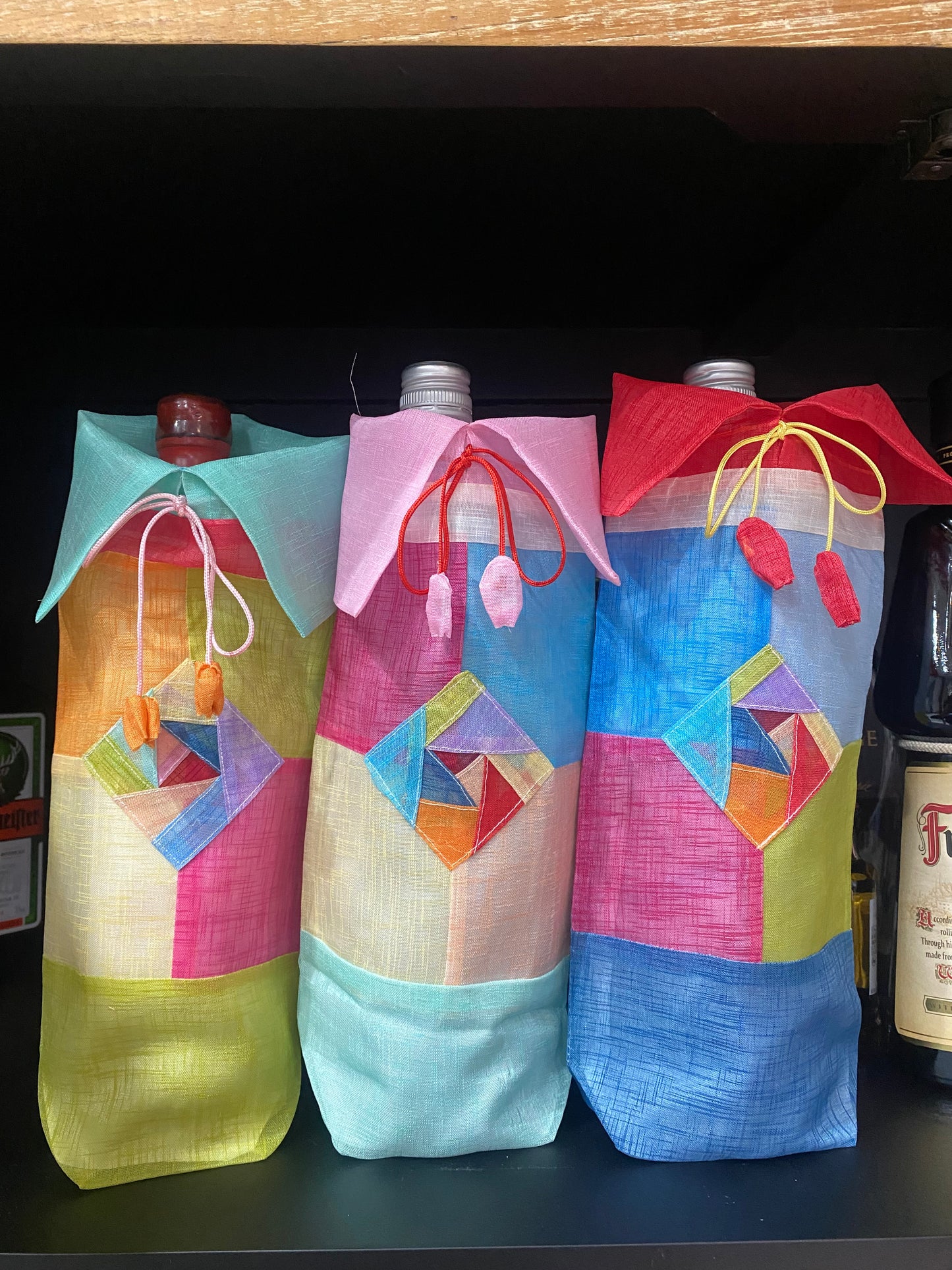 Korean Traditional Colour Wine Bottle Cover Cloth Gift & Decoration AU Stock