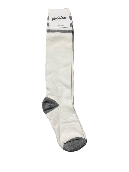 Women Striped Top Cotton Knee High Socks Made in Korea