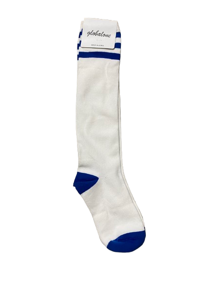 Women Striped Top Cotton Knee High Socks Made in Korea