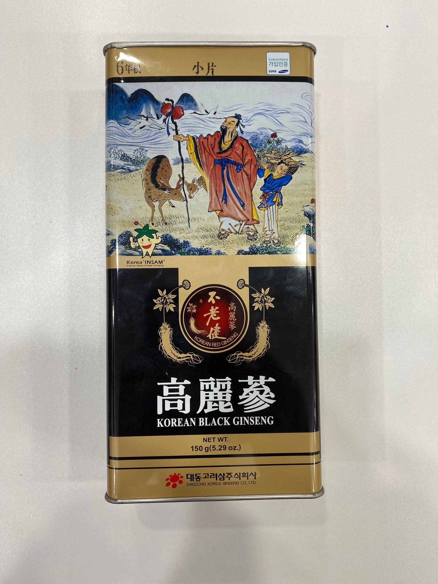 DAEDONG 6 year old Black ginseng can 150g small size (16~25 roots)