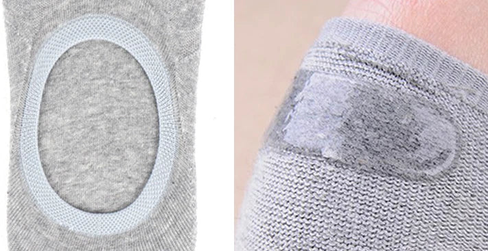 3 Pairs Bundle low-cut, invisible, no show, cotton socks with anti slip silicon