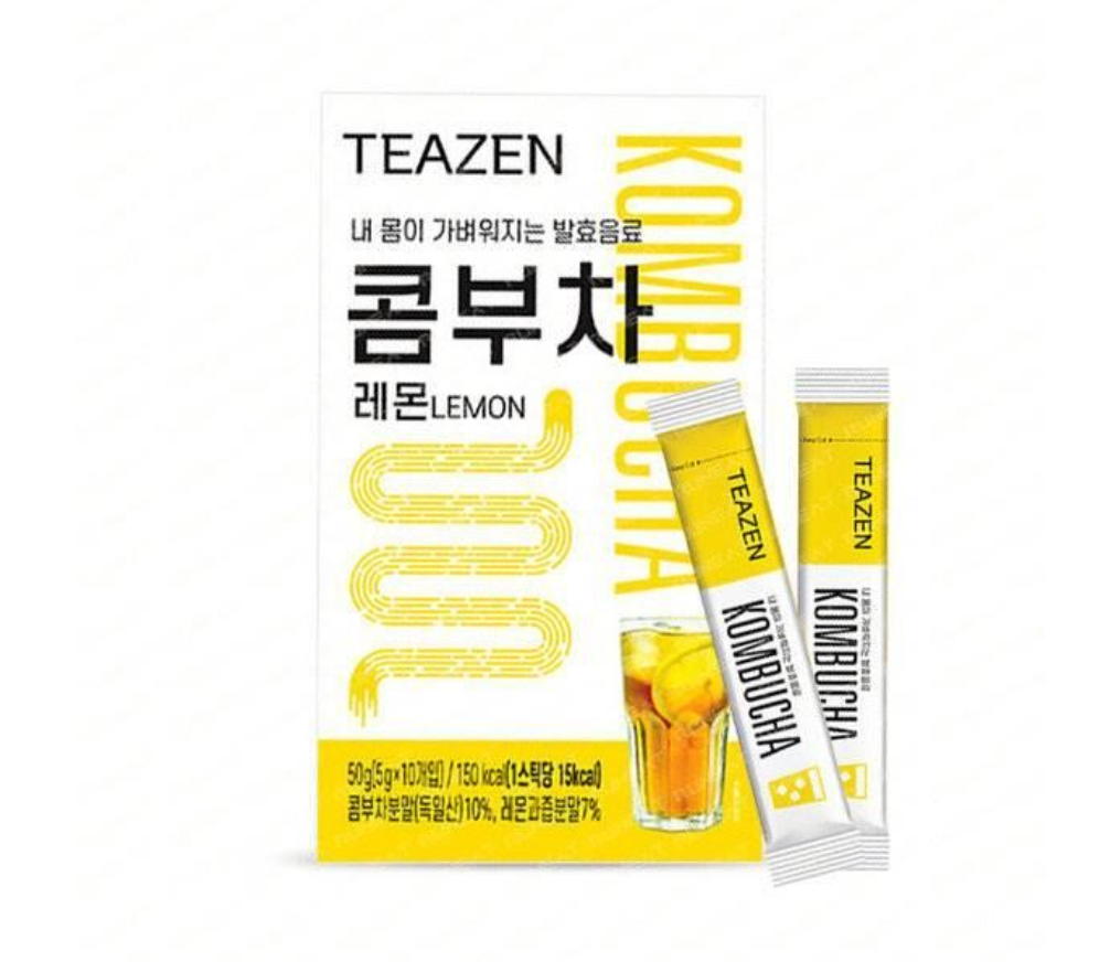 Teazen Kombucha Probiotics 5g x 10pcs Lemon Citron Peach Pineapple Berry Flavors