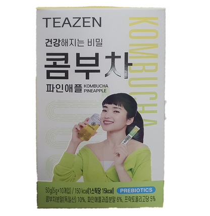 Teazen Kombucha Probiotics 5g x 10 viên Hương chanh đào Quả dứa 