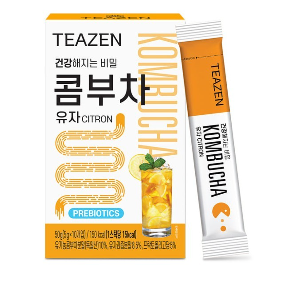 Teazen Kombucha Probiotics 5g x 10pcs Lemon Citron Peach Pineapple Berry Flavors