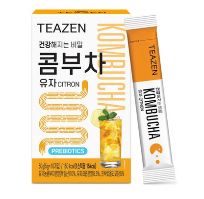 Teazen Kombucha Probiotics 5g x 10 viên Hương chanh đào Quả dứa 