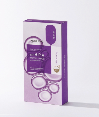 MEDIHEAL HPA Skin Toning Essential Ampoule Mask Sheet 27ml x 10 cái 