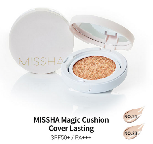 [MISSHA] Magic Cushion Cover Lasting - 2 Colors (1pc) SPA 50+ PA+++