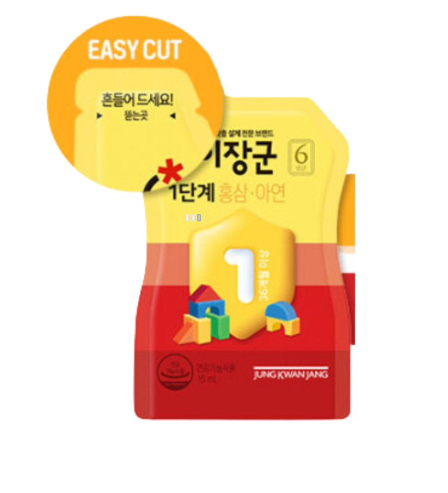 [Jung Kwan Jang] Korean Red Ginseng Kids Tonic Step 1, 15ml x 30pcs