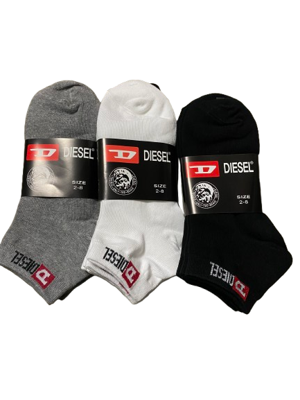 4 PAIRS Bundle Women Diesel Premium Cotton Thin Lowcut Sport Socks size 2-8