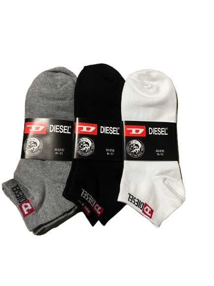 4 PAIRS Bundle Unisex Diesel Premium Cotton Thin Lowcut Sport Socks size 6-11