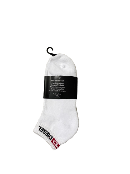 3 PAIRS Women Diesel Premium Cotton Ankle Sport Cushion Socks size 2-8