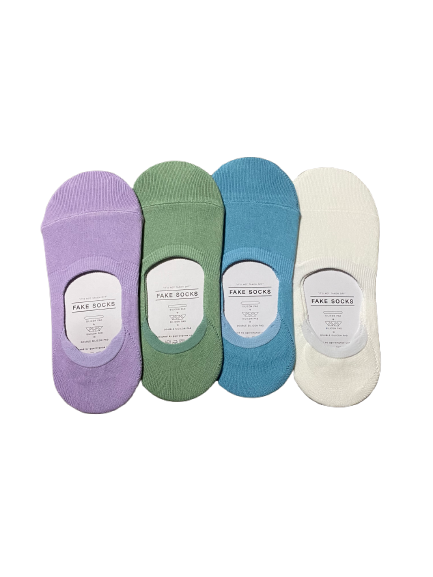 3 Pairs Colorful No-Show Invisible Socks Double Non-Slip Grip for Ladies 2-8