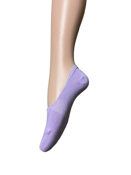 3 Pairs Colorful No-Show Invisible Socks Double Non-Slip Grip for Ladies 2-8