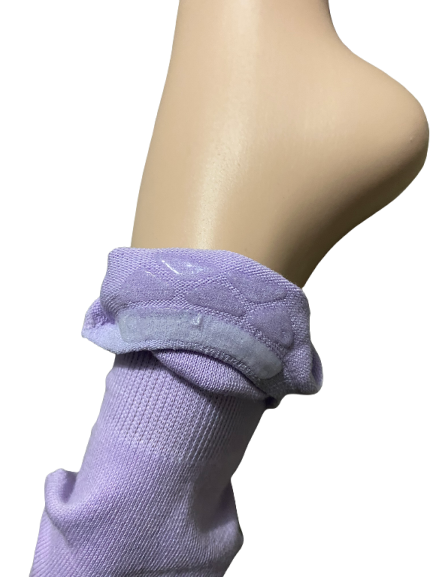 3 Pairs Colorful No-Show Invisible Socks Double Non-Slip Grip for Ladies 2-8