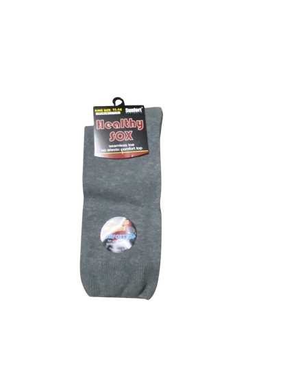 3 Pairs Seamless Cotton Healthy Socks, No Elastic, Diabetes-friendly Size 11-14