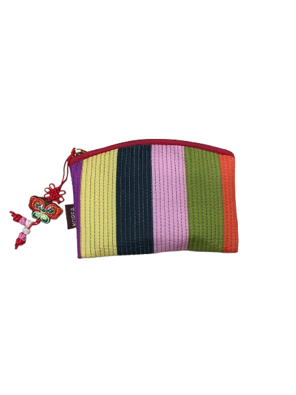 Korean traditional pattern quilted coin or credit card purse wallet Kpop