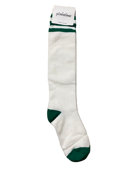 Women Striped Top Cotton Knee High Socks Made in Korea