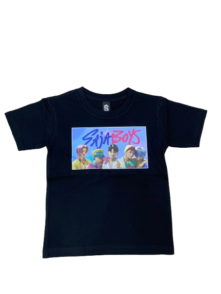 KPop Demon Hunters Saja Boys Custom Printed T-Shirt - White / Black