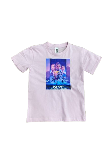 KPop Demon Hunters Huntrix Custom Printed T-Shirt - Light Pink
