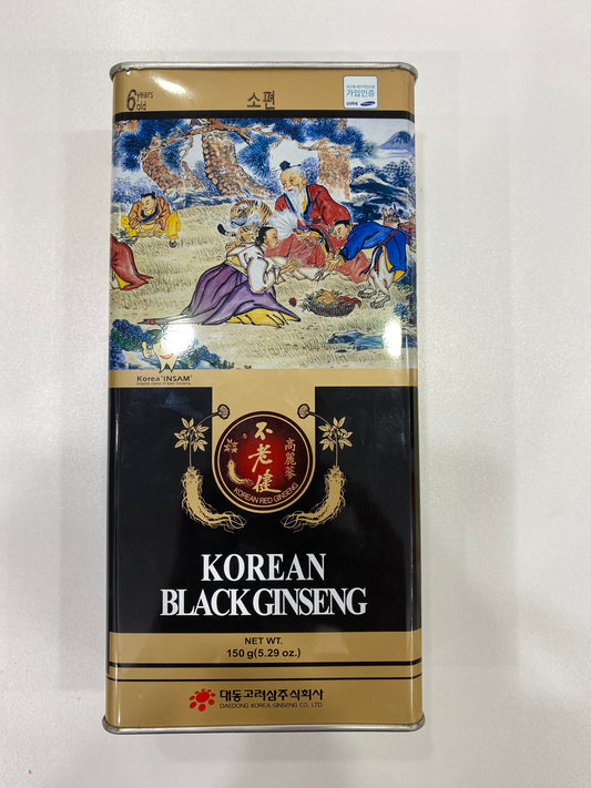 DAEDONG 6 year old Black ginseng can 150g small size (16~25 roots)